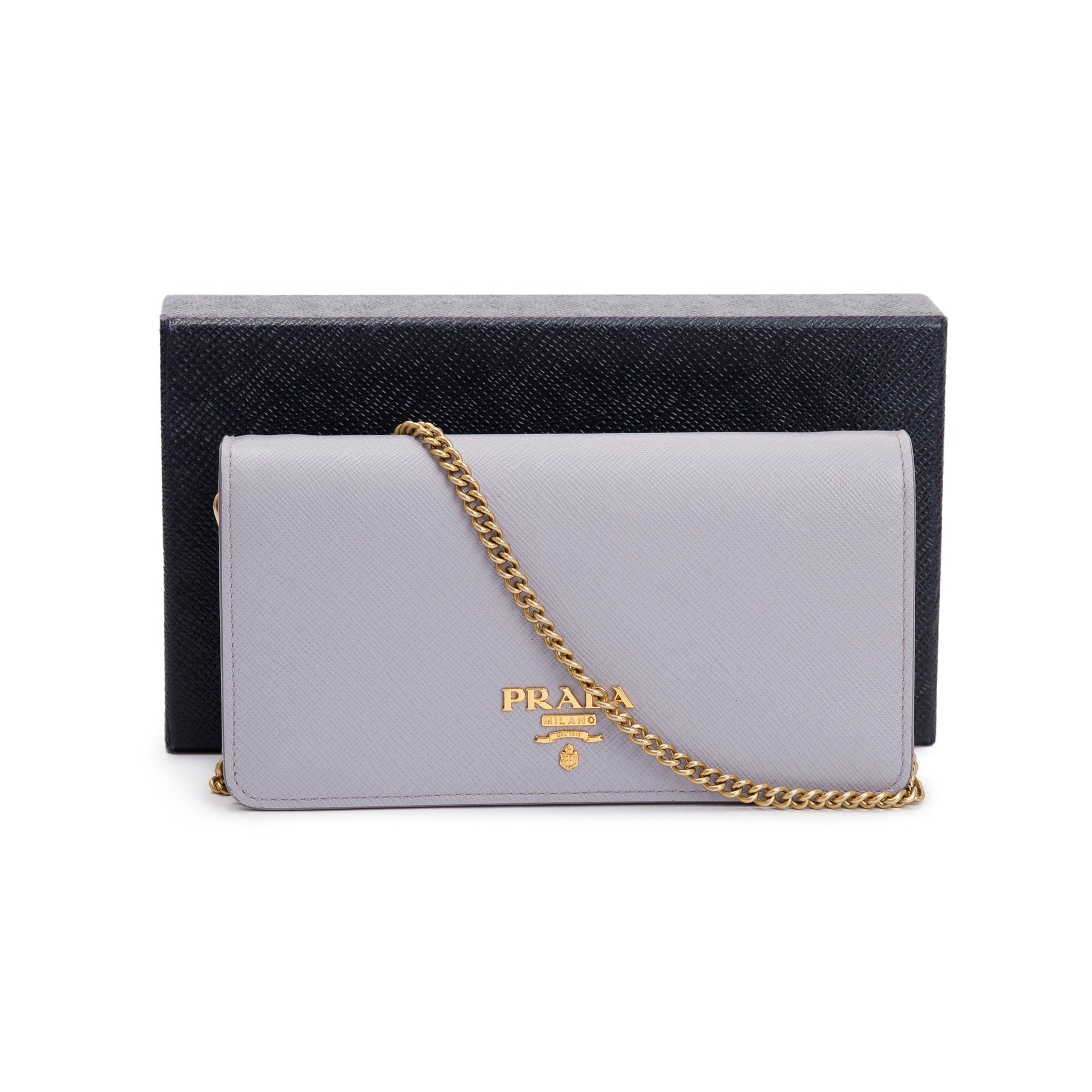 Prada Saffiano Metal Wallet on Chain