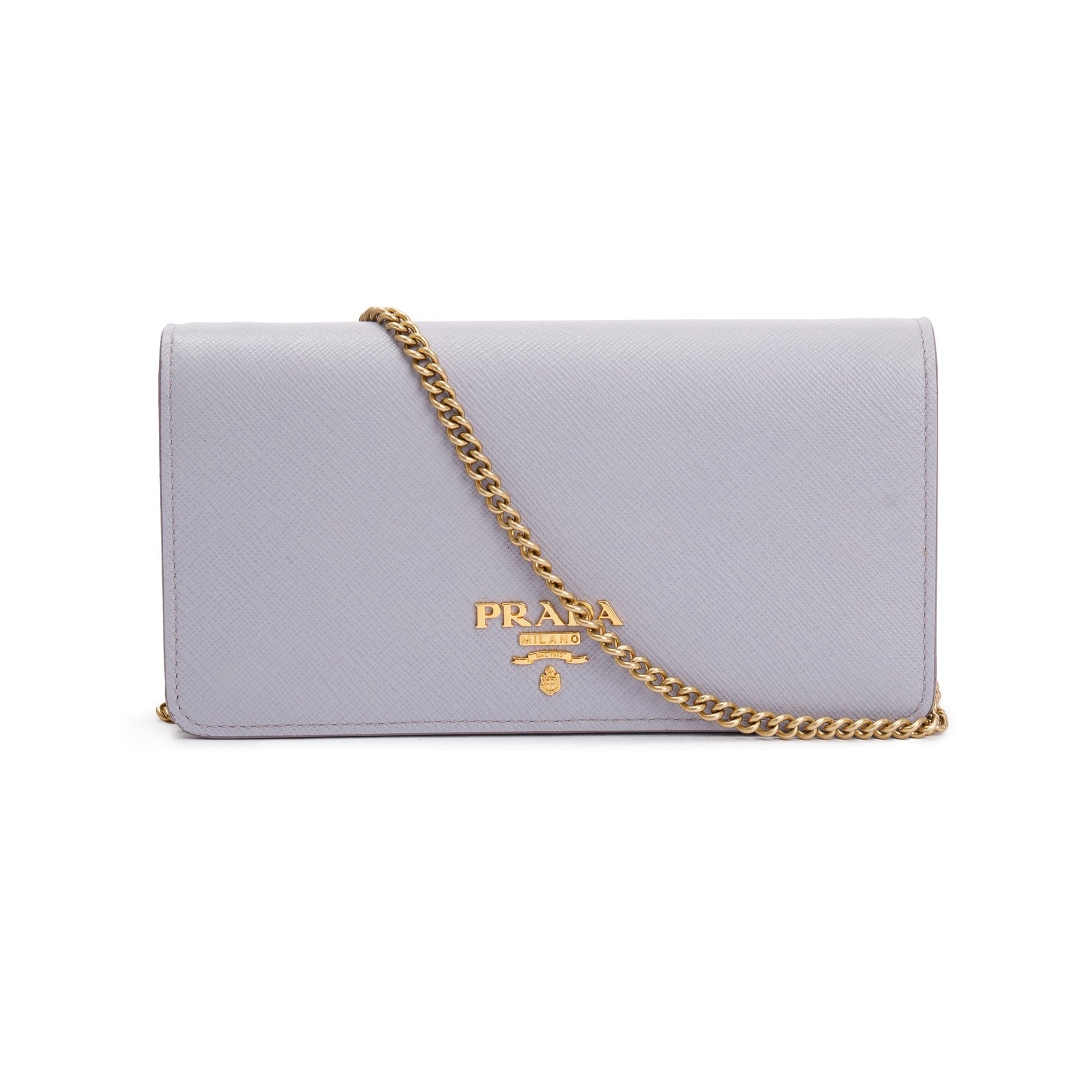 Prada Saffiano Metal Wallet on Chain