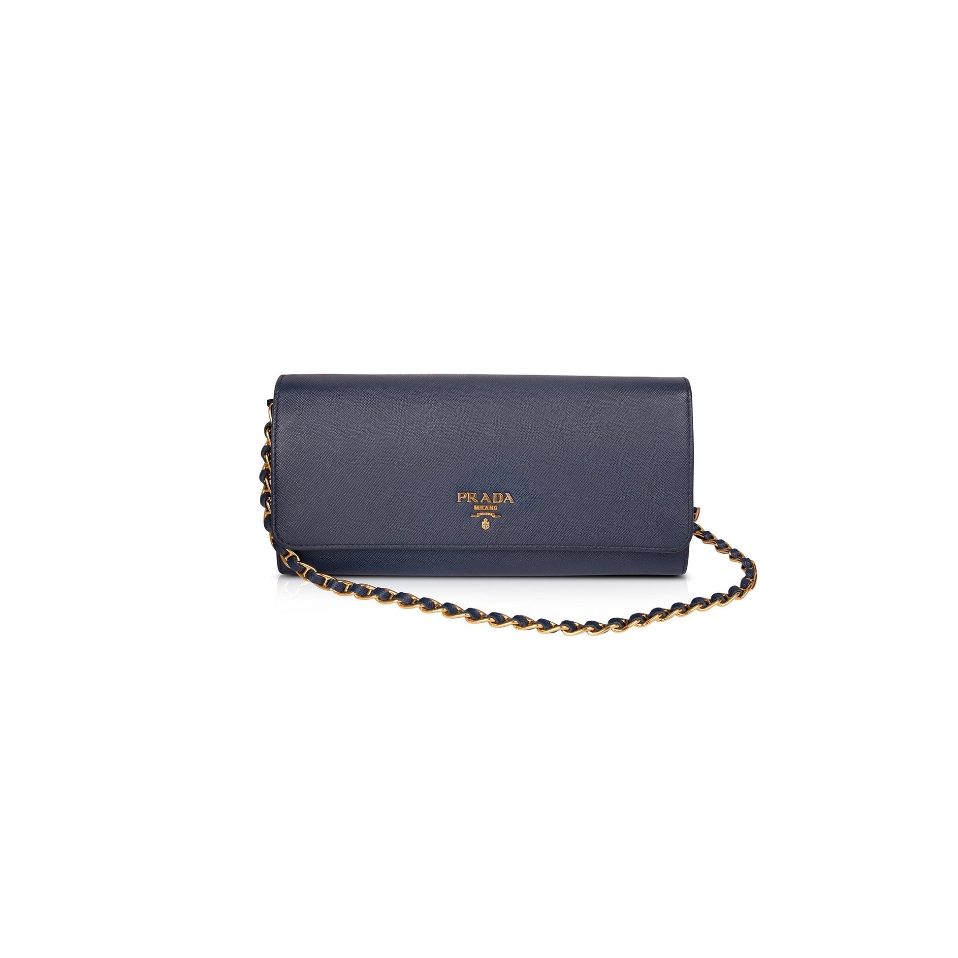 Prada Saffiano Metal Wallet on Chain