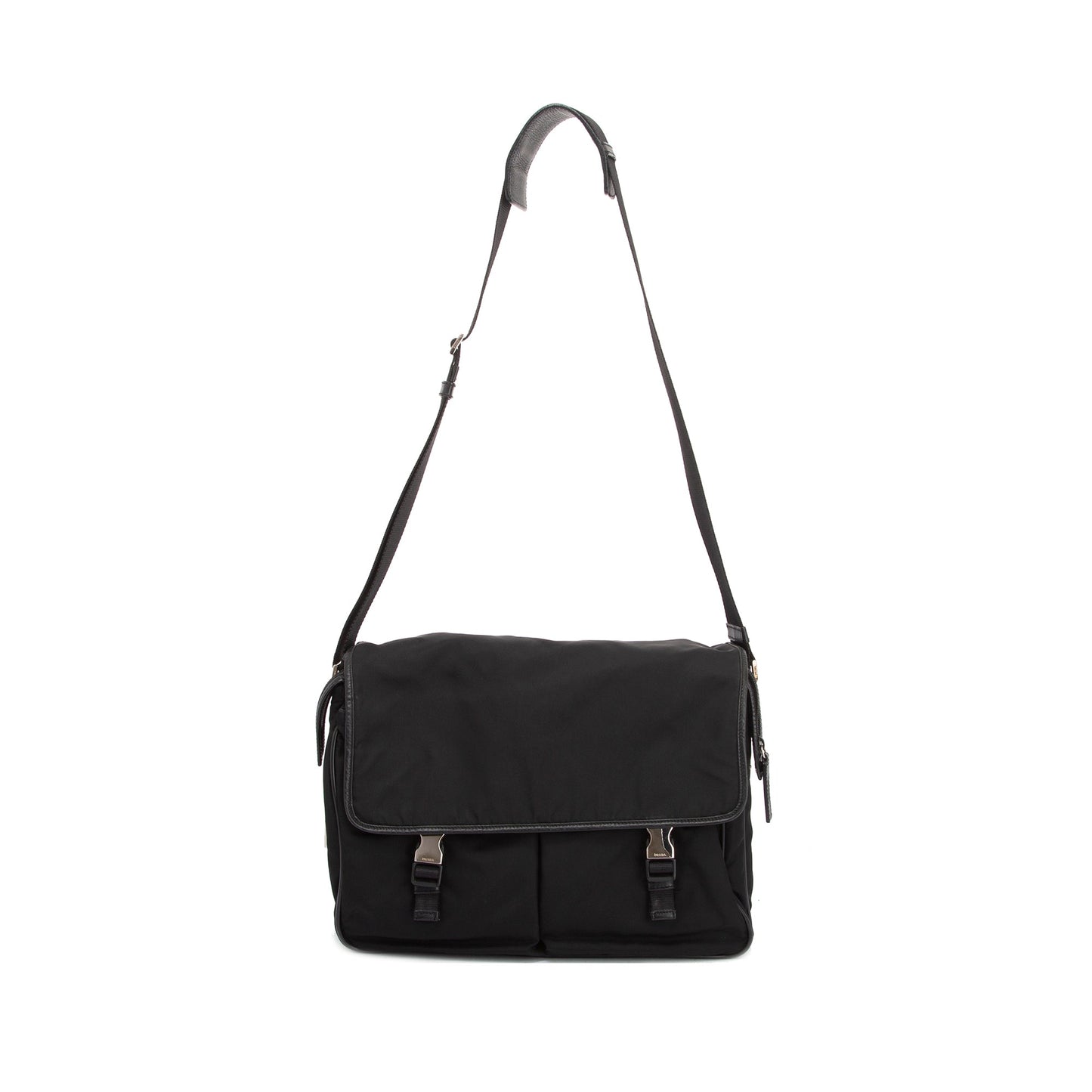 Prada Saffiano-Trimmed Tessuto Nylon Messenger Bag