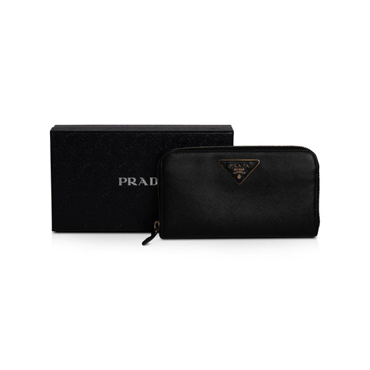 Prada Saffiano Zip Around Wallet