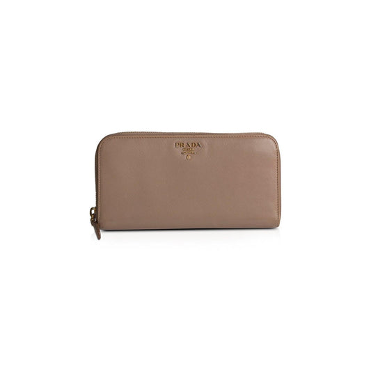 Prada Saffiano Zip Around Wallet