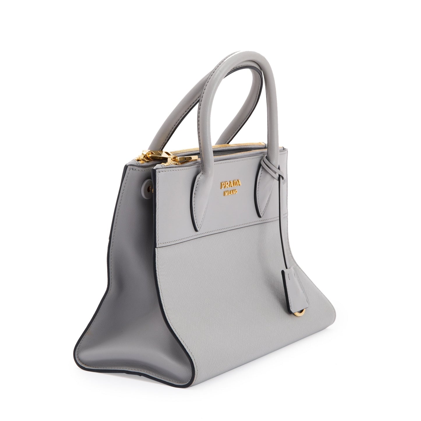 Prada Small Saffiano & City Calf Leather Paradigme Tote