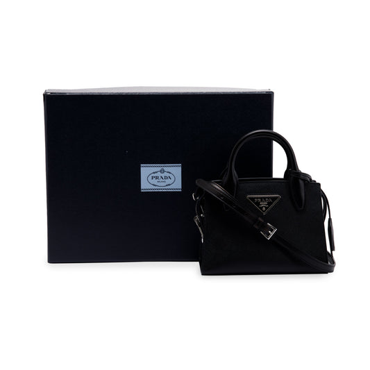 Prada Small Saffiano Cuir Kristen Bag with Strap