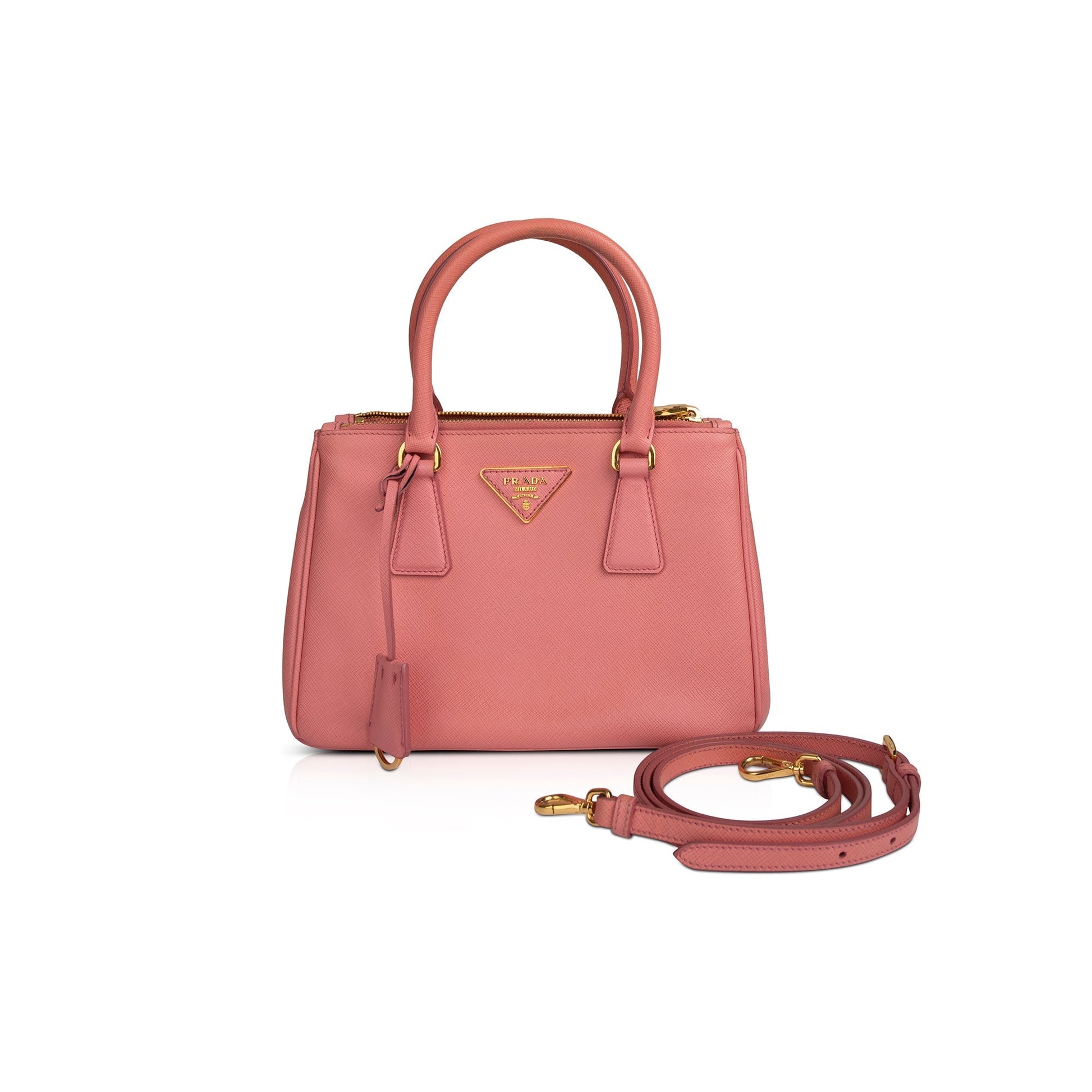 Prada Small Saffiano Lux Galleria Double Zip Tote