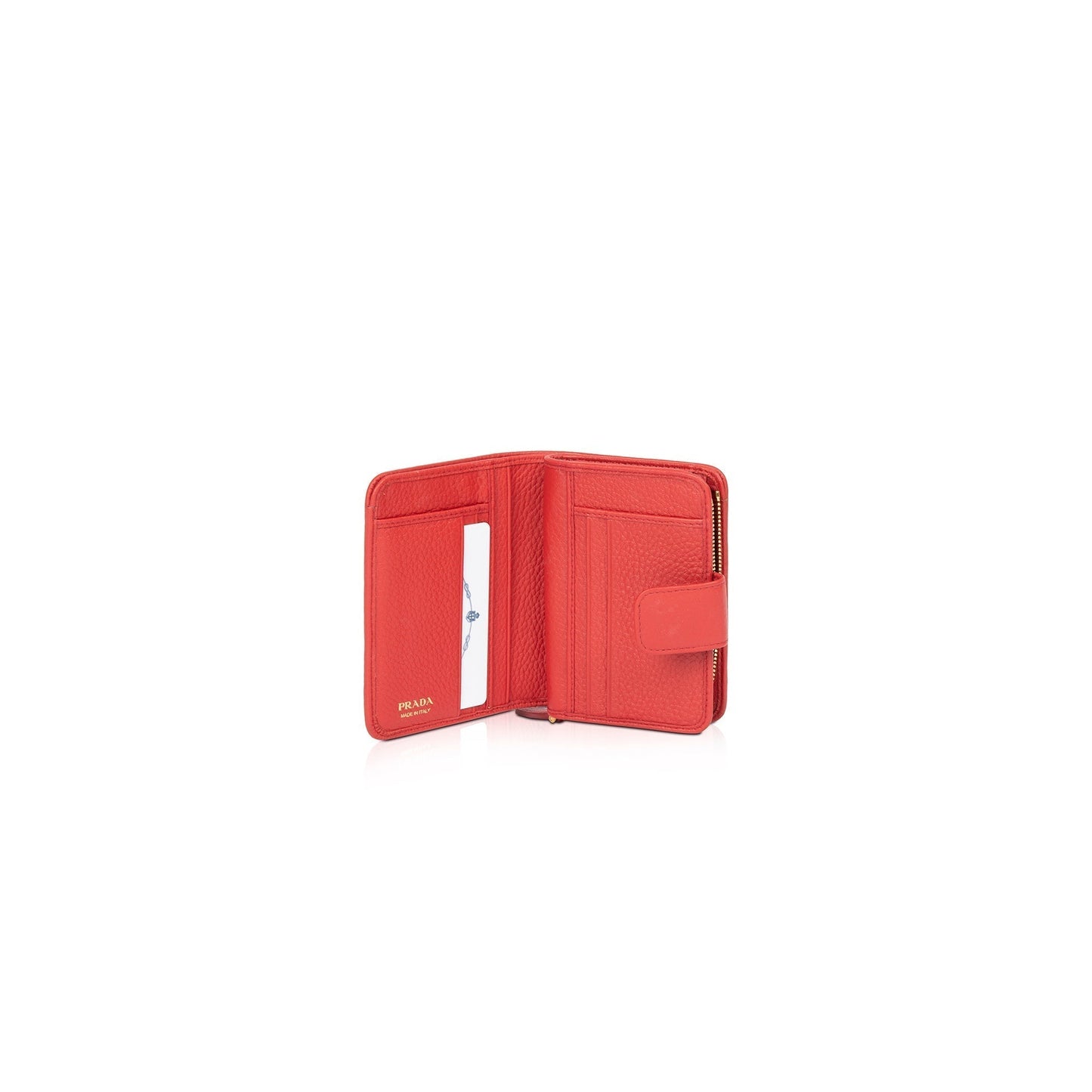 Prada Small Vitello Grain Leather Wallet