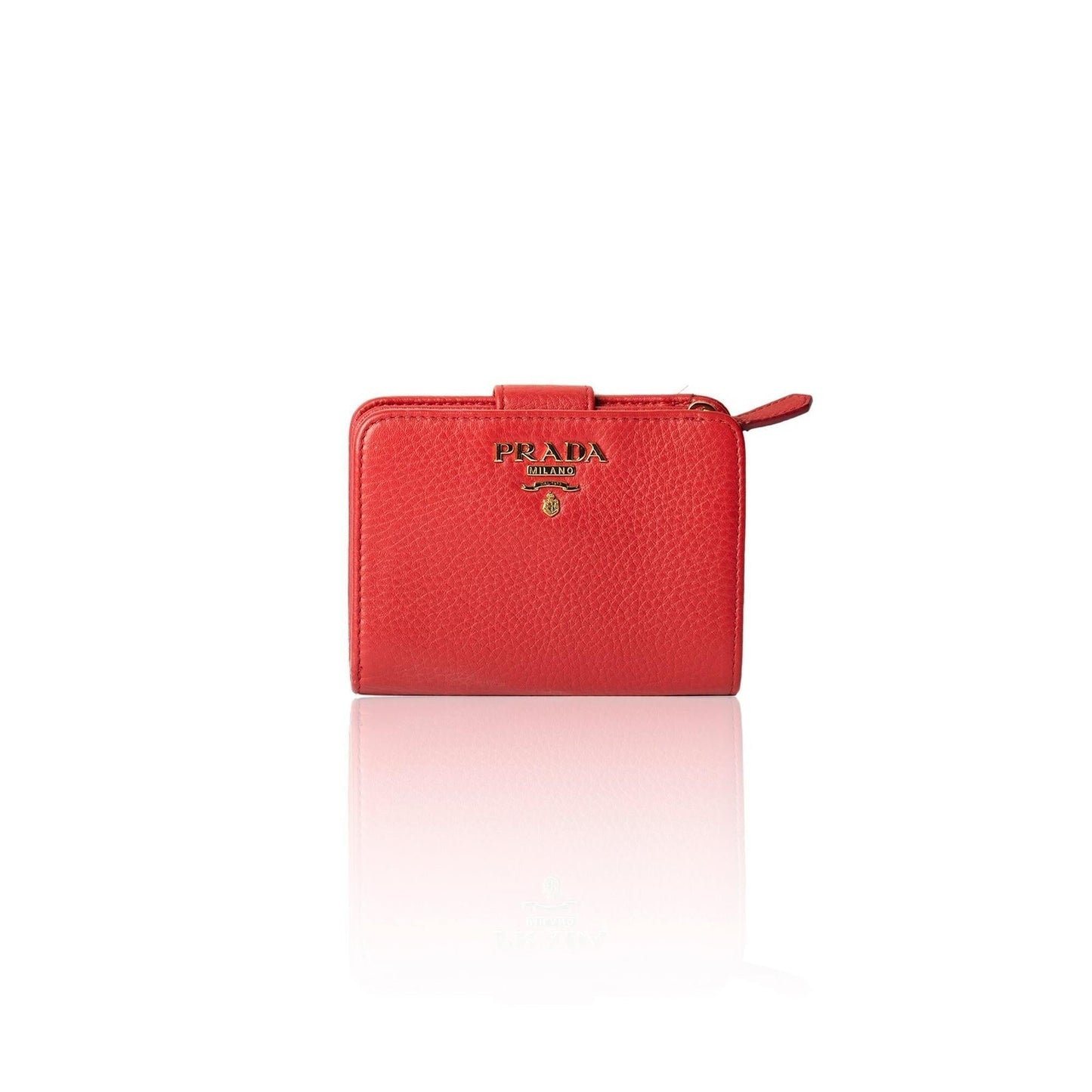 Prada Small Vitello Grain Leather Wallet