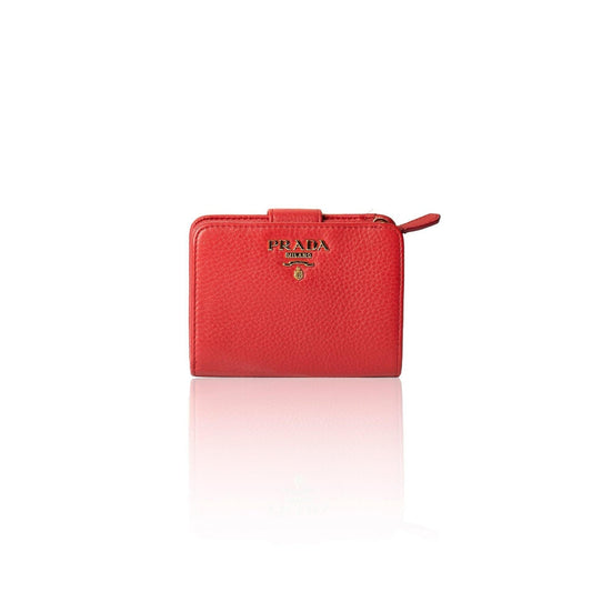 Prada Small Vitello Grain Leather Wallet