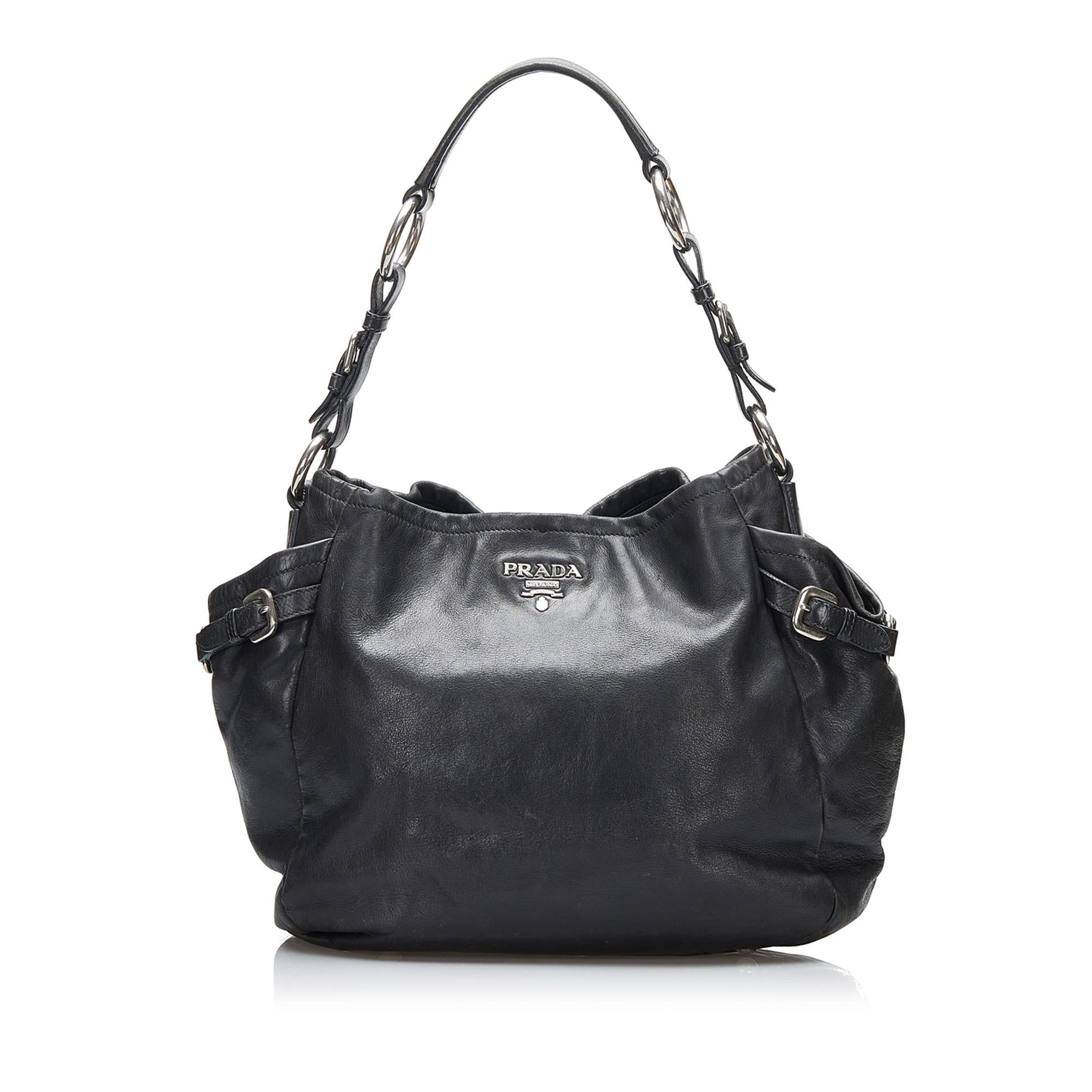 Prada Soft Calf Side Pocket Shoulder Bag (SHG-ZwCuzX)