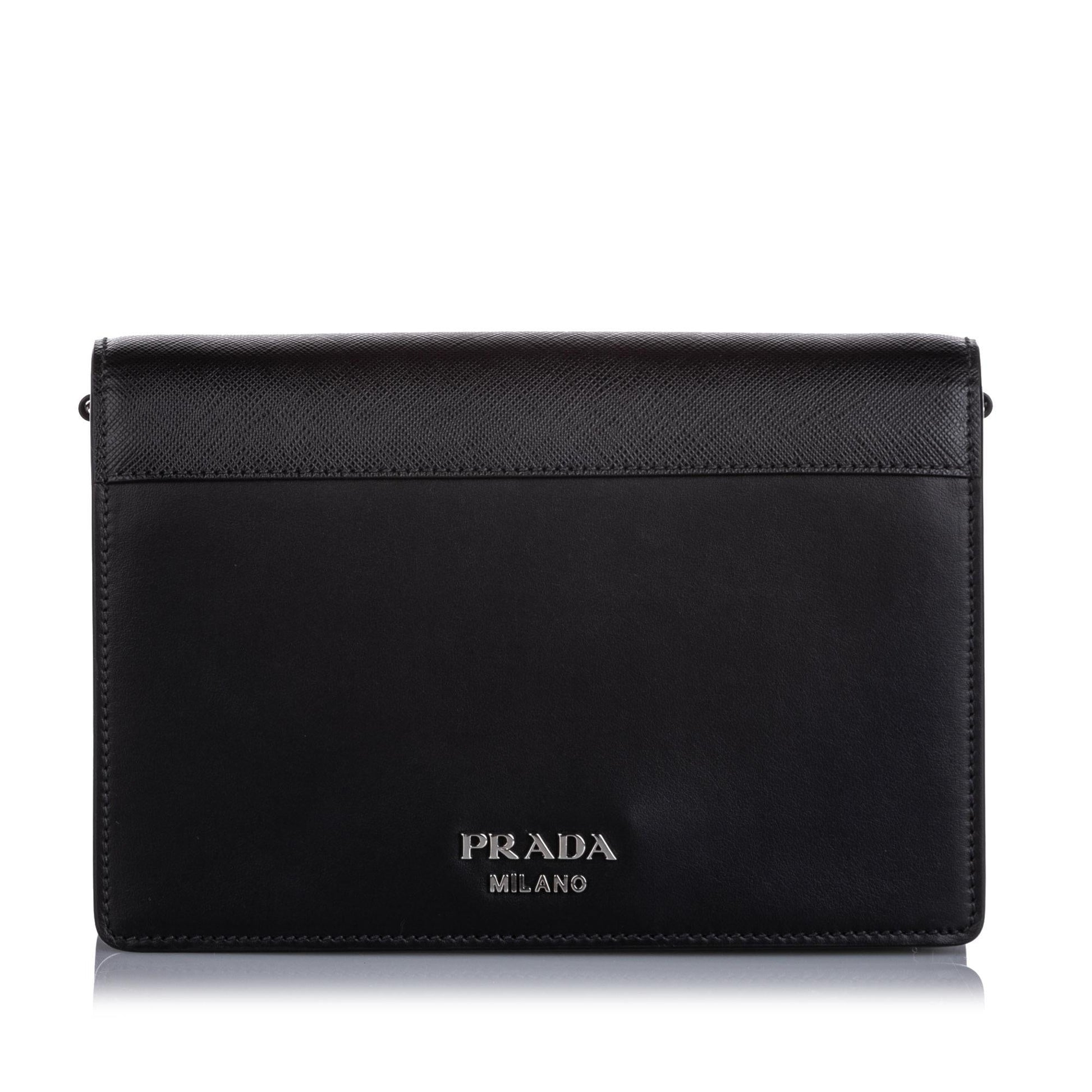 Prada Studded Saffiano Racing Logo Elektra Crossbody Bag (SHG- )