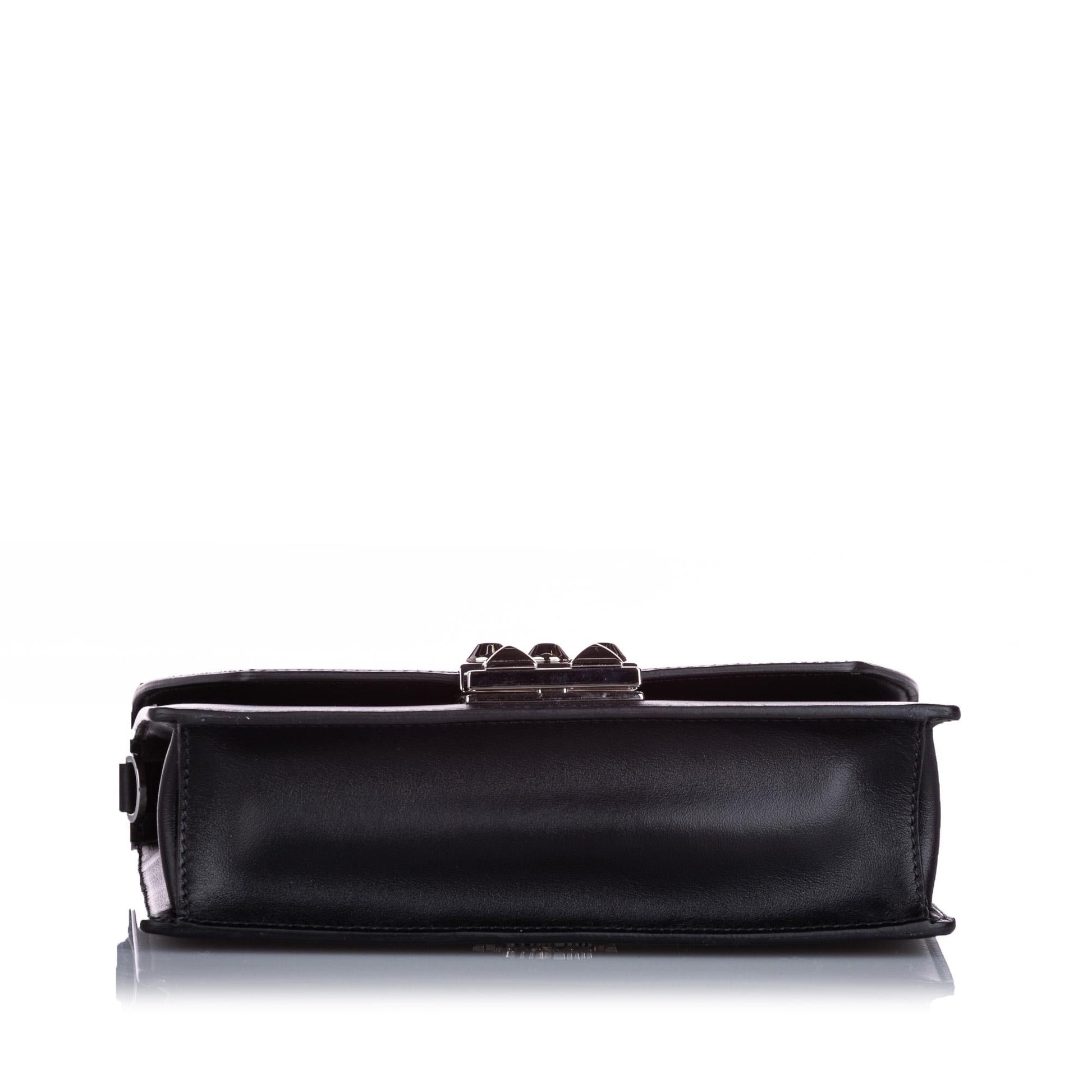 Prada Studded Saffiano Racing Logo Elektra Crossbody Bag (SHG- )