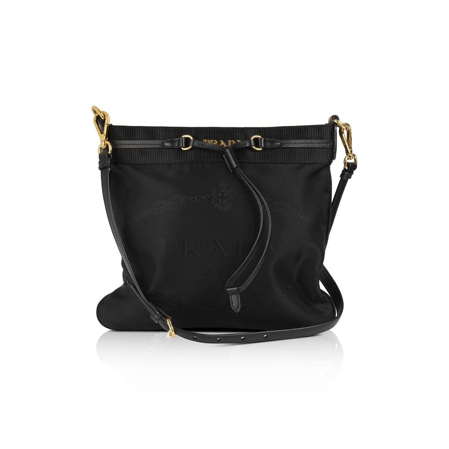 Prada Tessuto Logo Jacquard Crossbody Bag