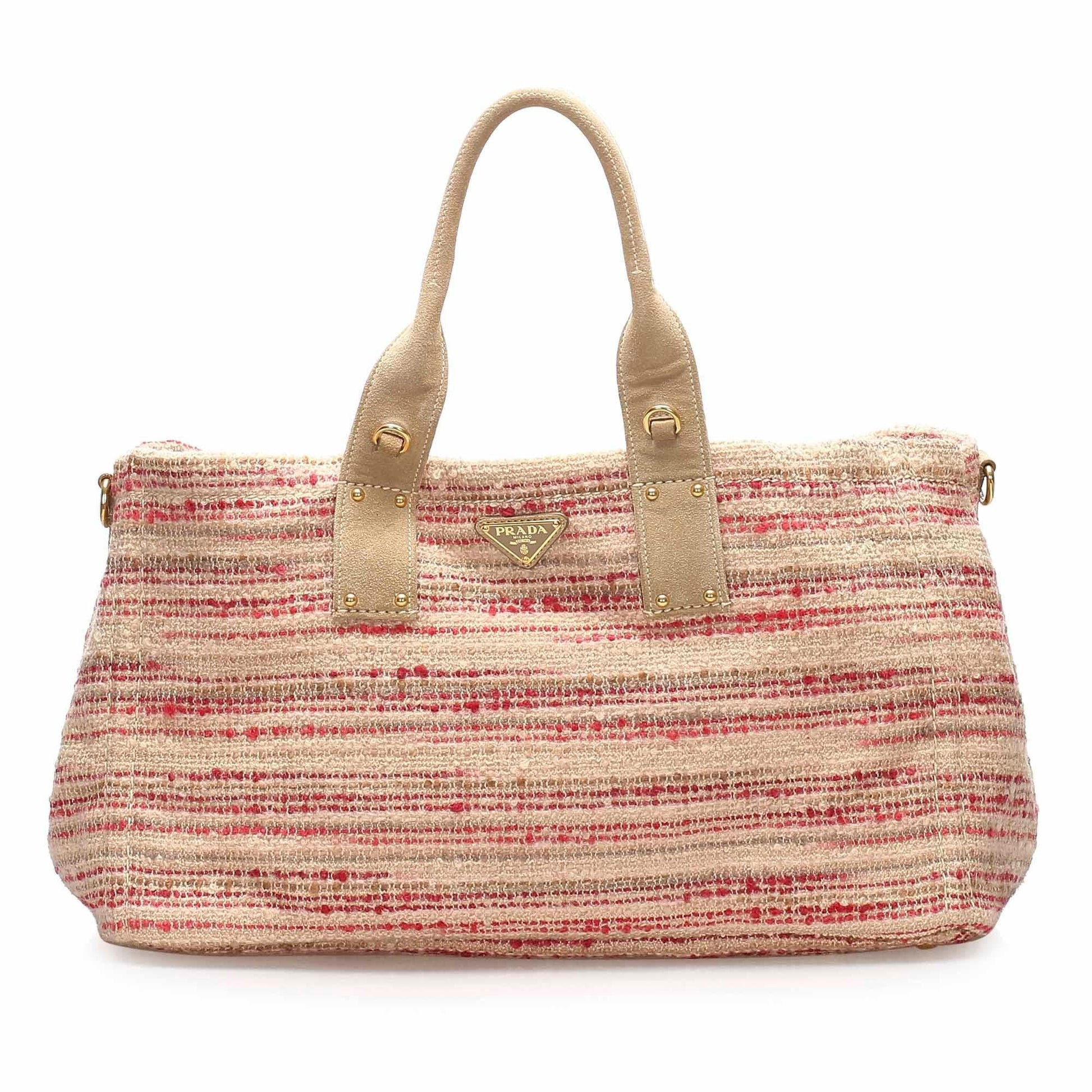 Prada Tweed Tote Bag ( )