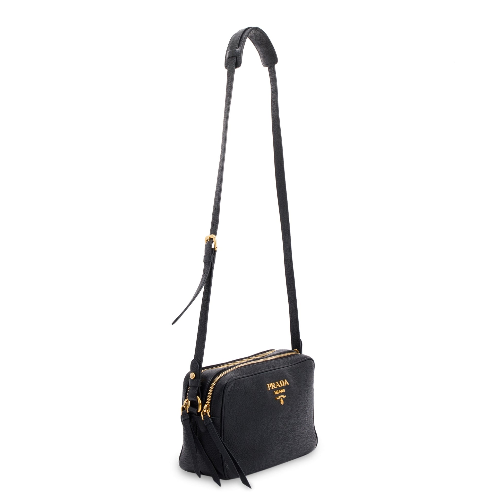 Prada Vitello Daino Double Zip Camera Bag