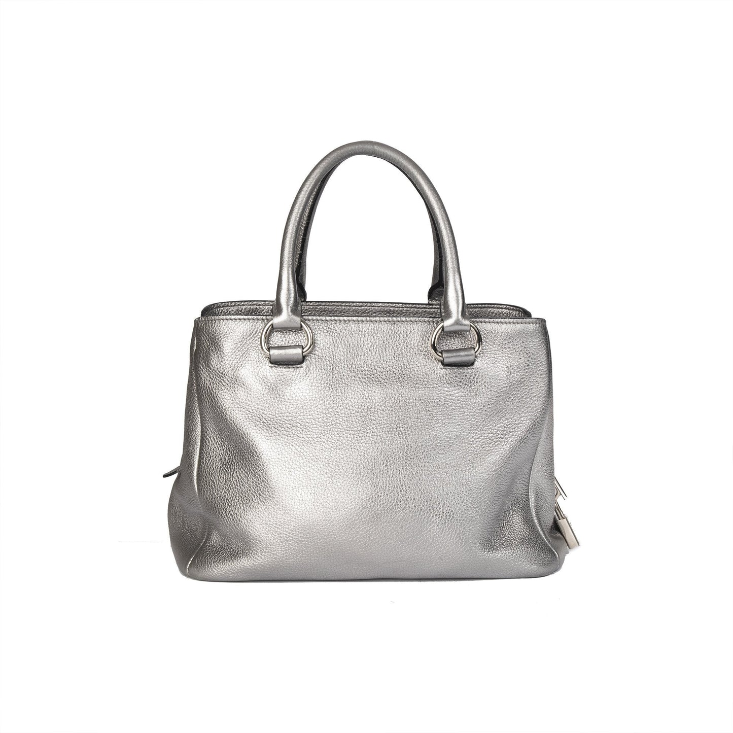 Prada Vitello Daino Metallic Shopping Tote