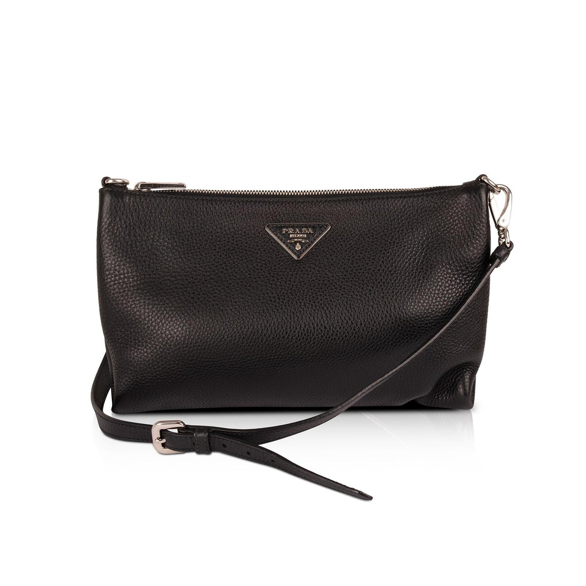 Prada Vitello Daino Zip Crossbody Bag