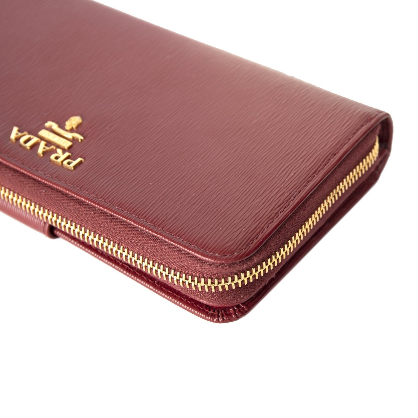 Prada Vitello Move Leather Zip Wallet