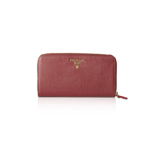 Prada Vitello Move Leather Zip Wallet