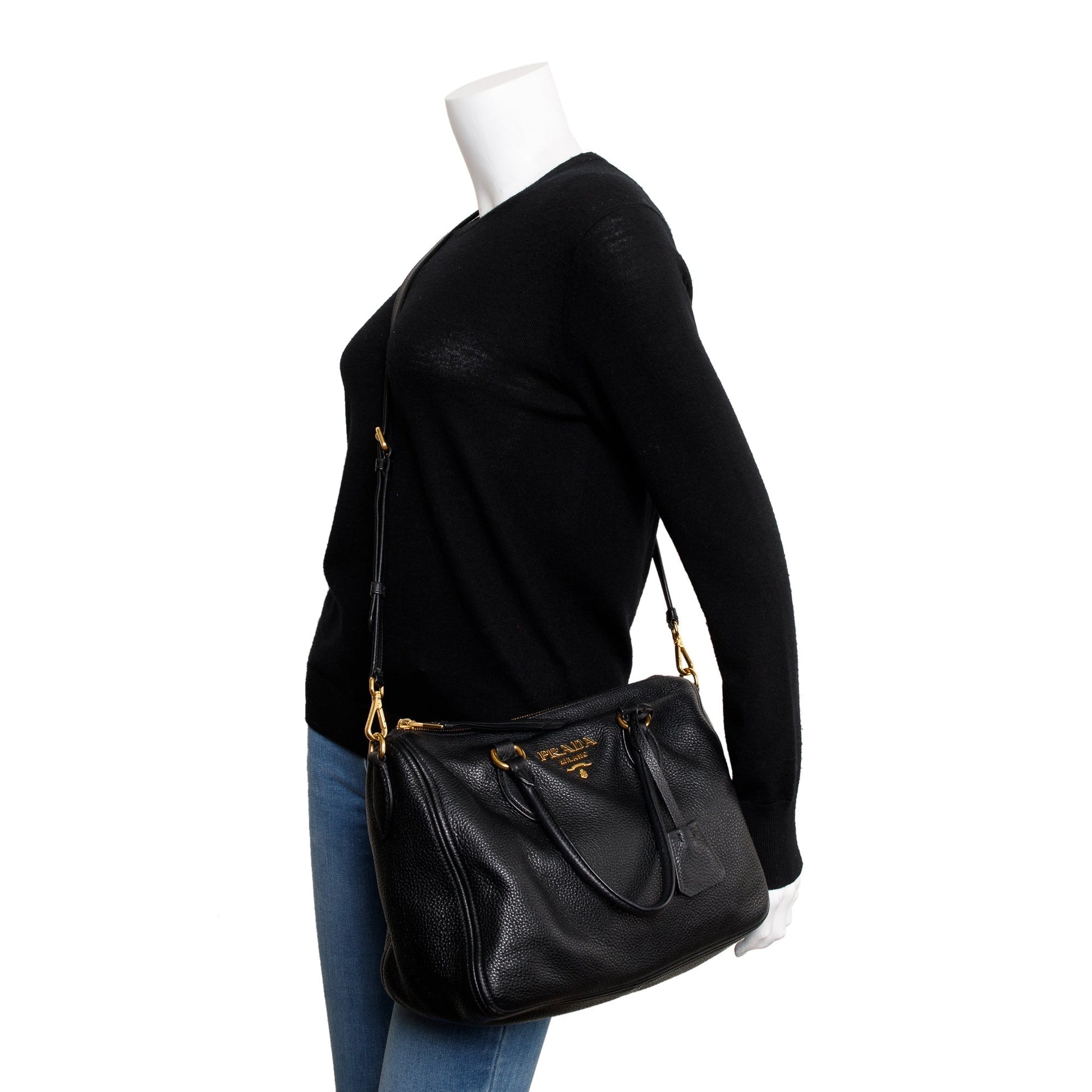 Prada Vitello Phenix Bauletto Bag