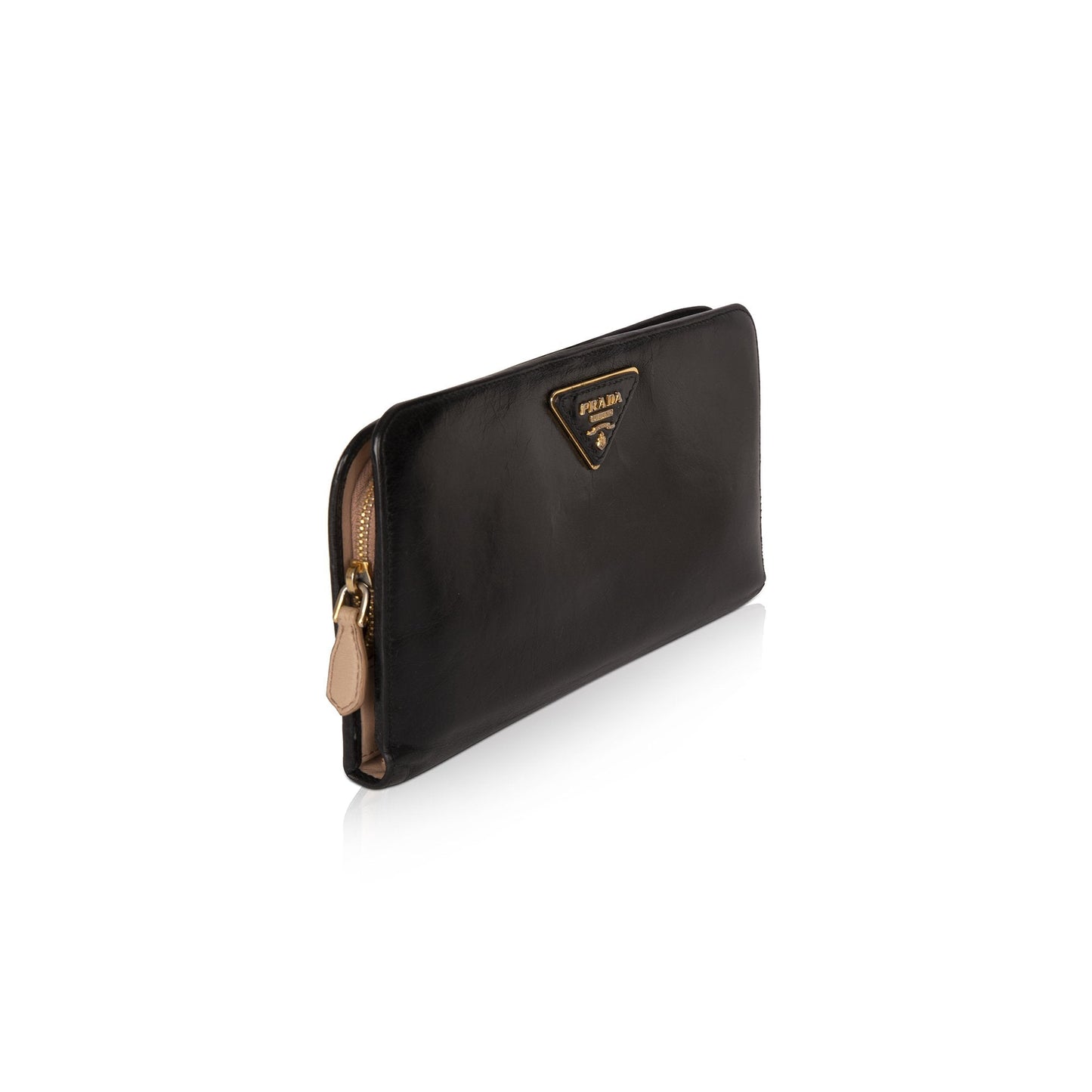 Prada Vitello Shine Leather Organizer Wallet