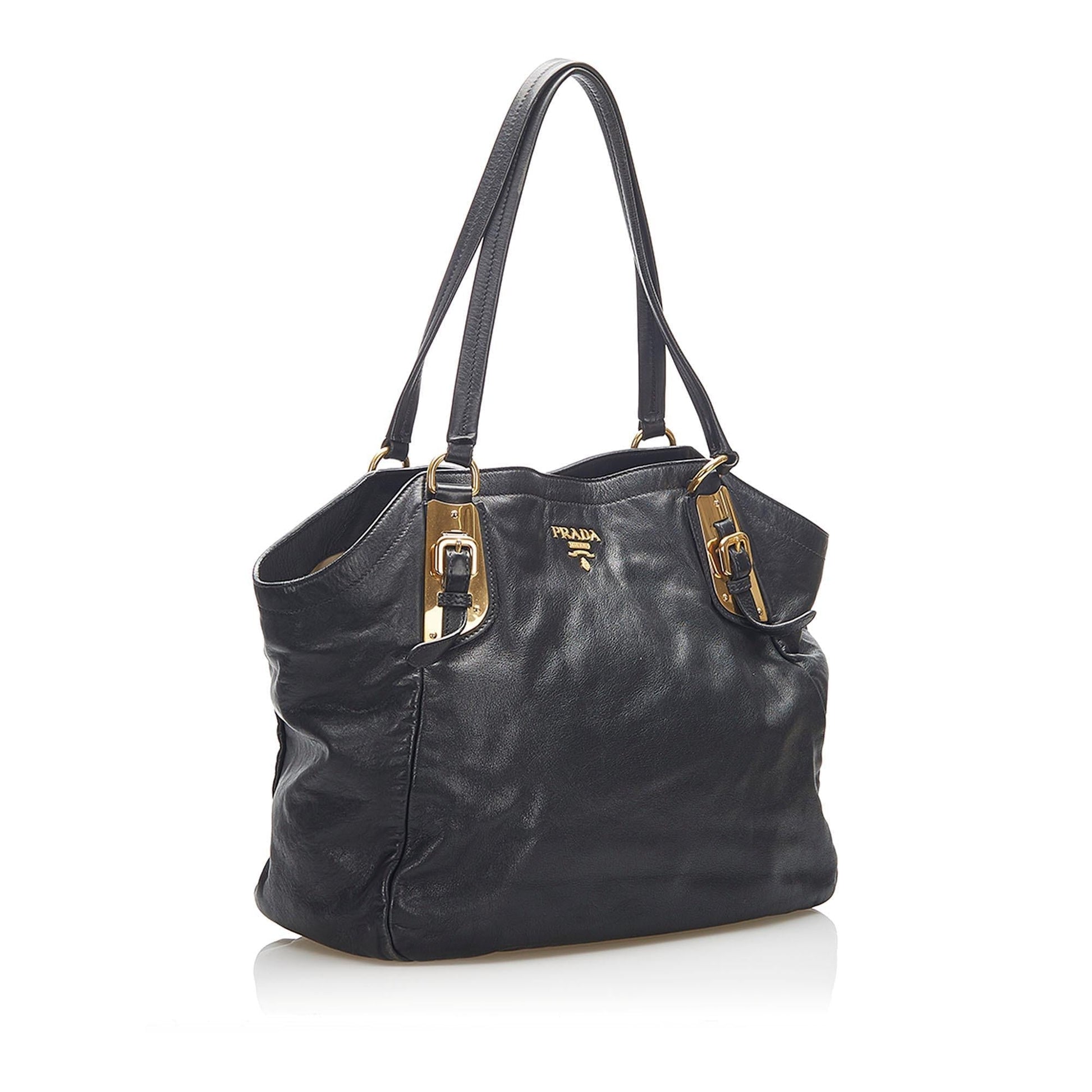 Prada Vitello Shine Leather Tote Bag ( )