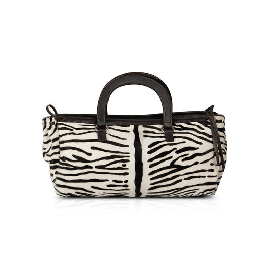 Prada Zebra Print Pony Hair Handle Bag