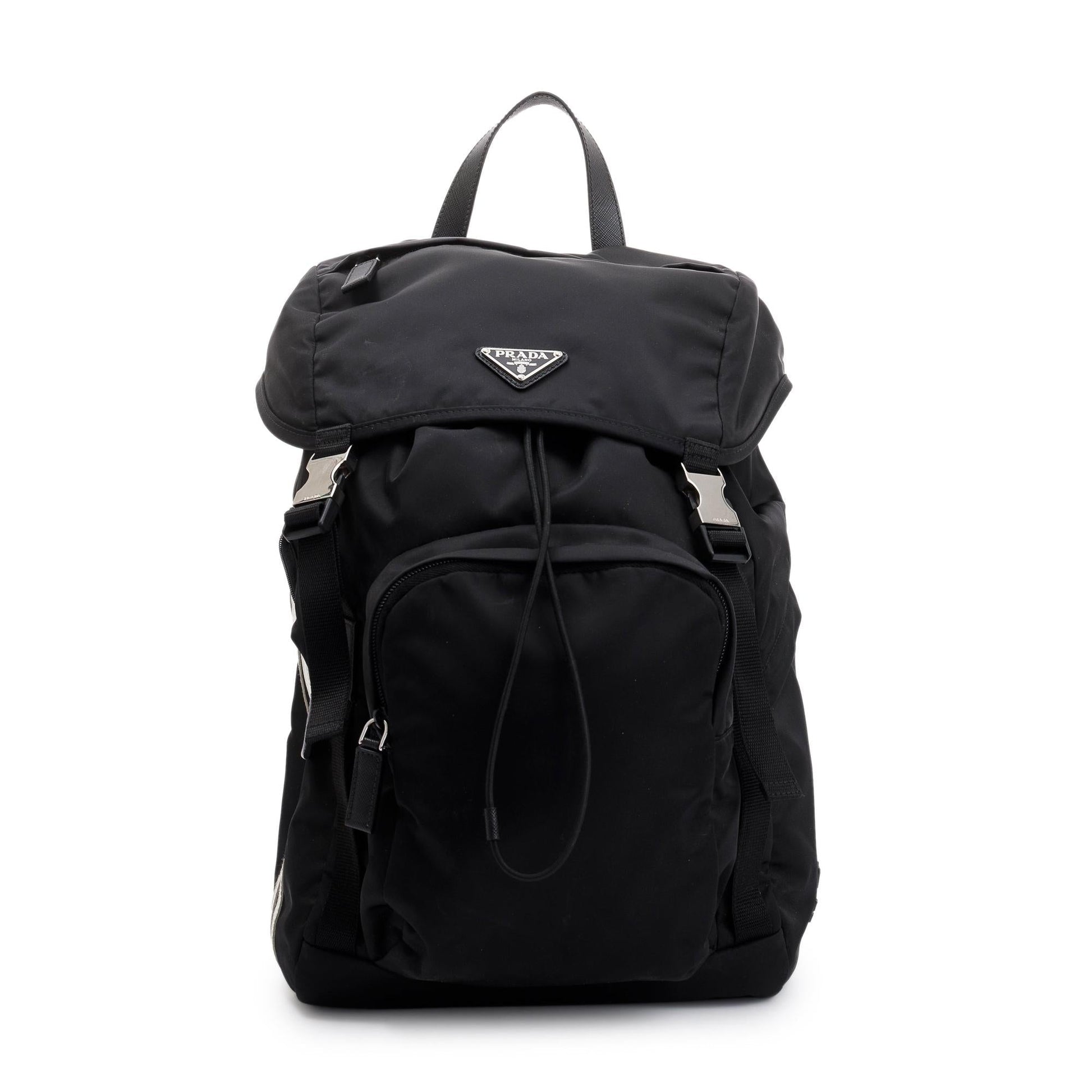 Prada x Adidas 2022 Black Re-Nylon and Saffiano Leather Backpack