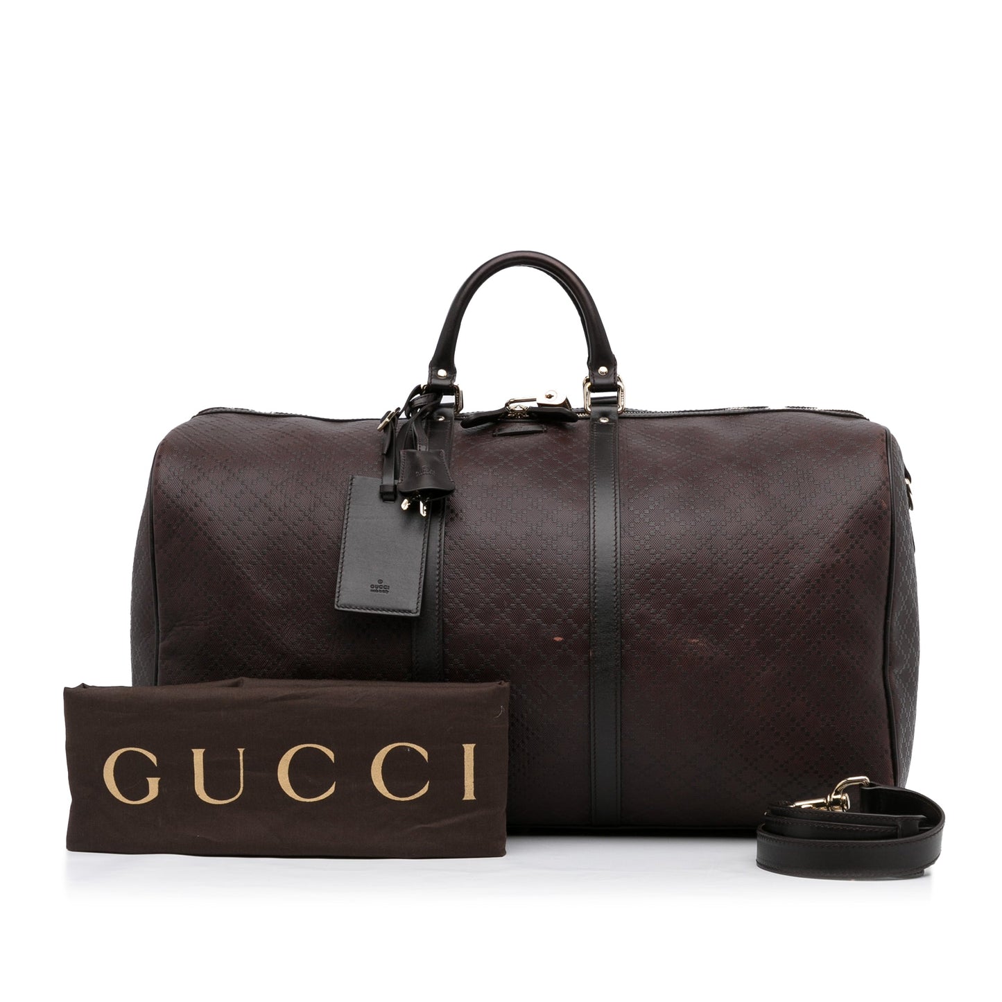 Gucci Brown Leather Shoulder Bag Style 1