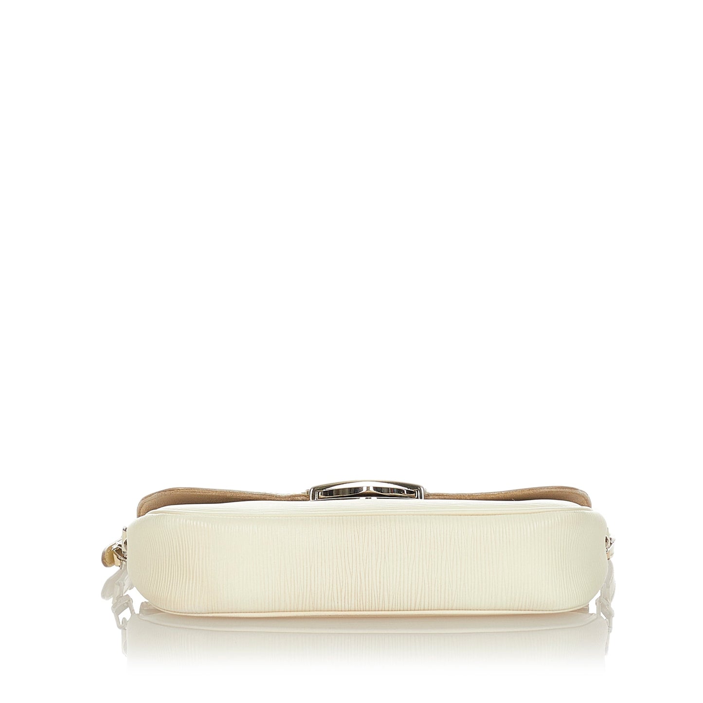 Louis Vuitton Pochette Montaigne White Epi Clutch