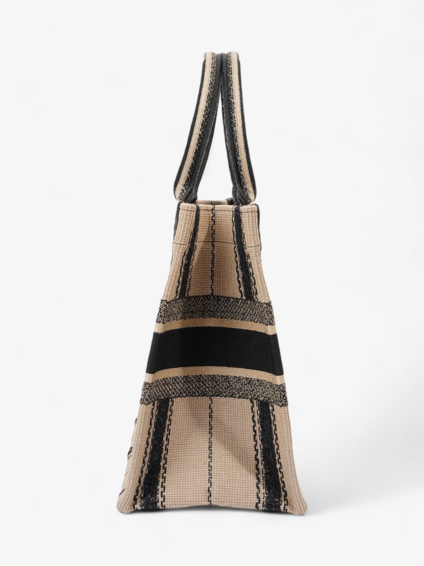 Christian Dior Book Tote Beige / Black Canvas Medium