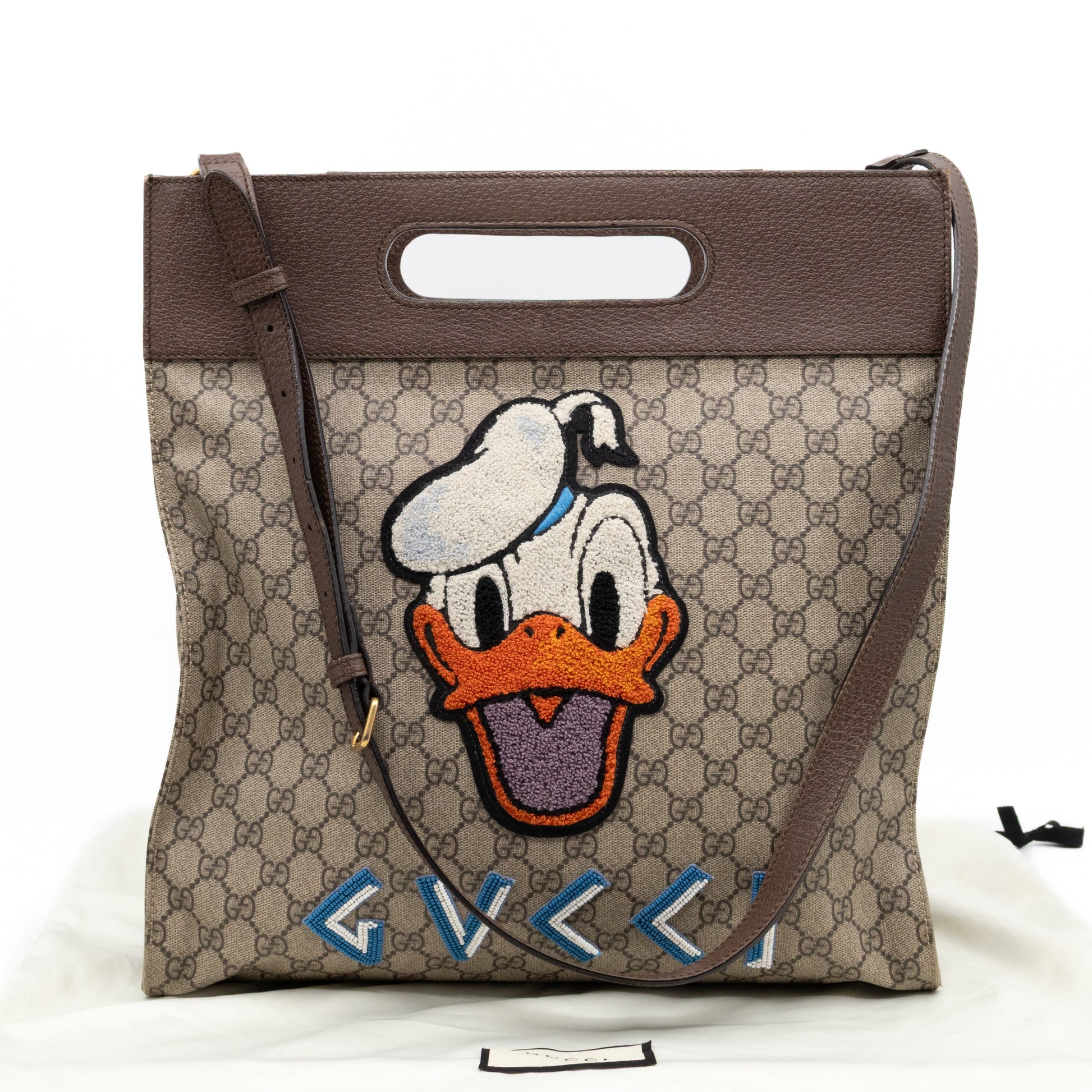 Gucci Leather Canvas Tote
