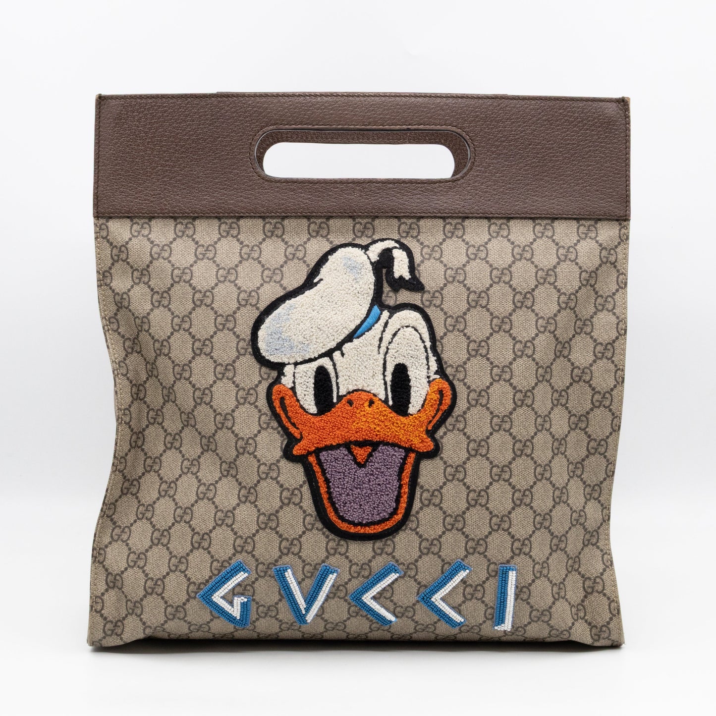 Gucci Leather Canvas Tote