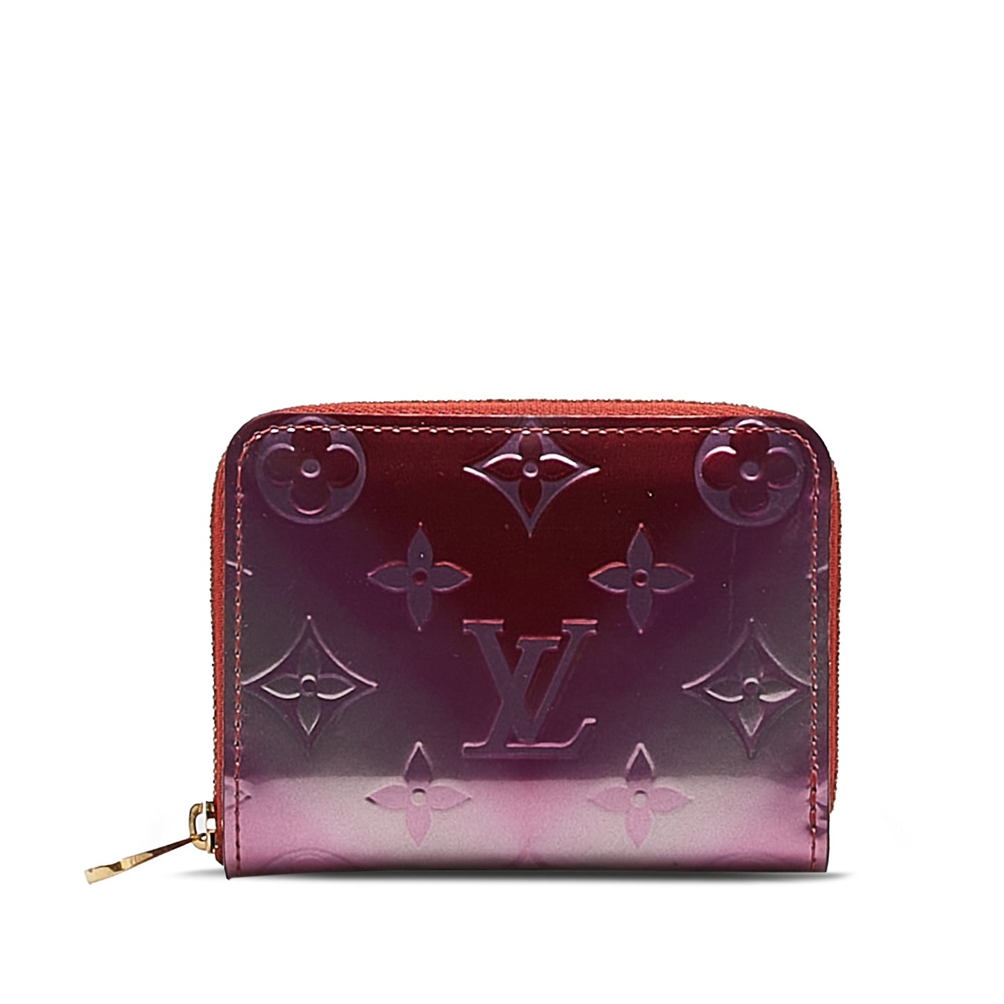 Red Louis Vuitton Metallic Vernis Degrade Zippy Coin Pouch
