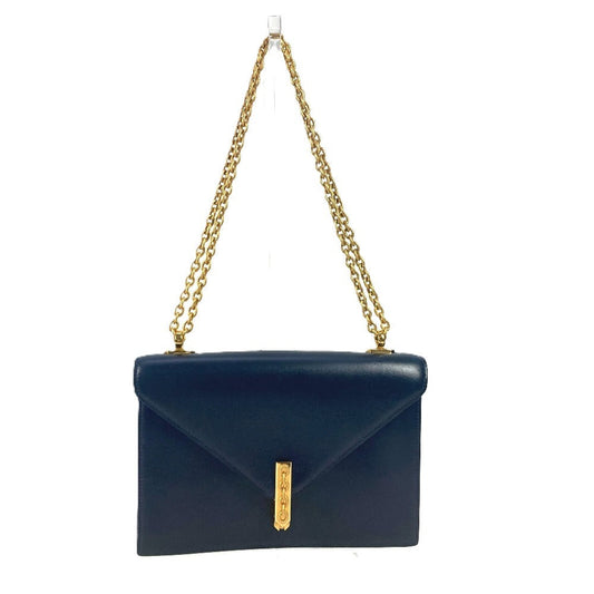 HERMES Shoulder Bag Box scarf Navy Alcazar
