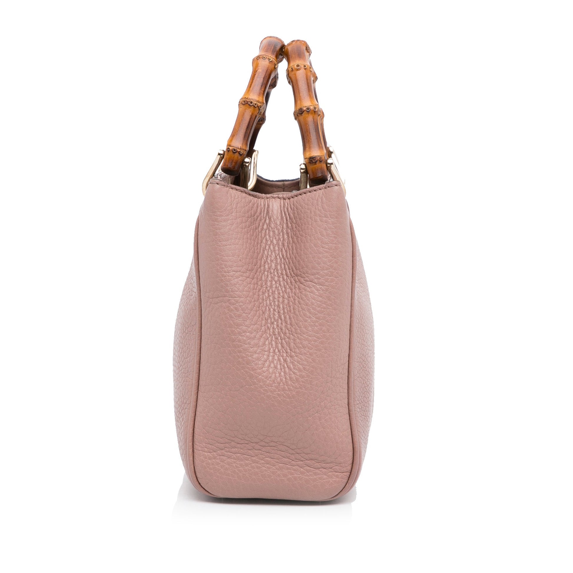 Gucci Bamboo Pink Leather Tote