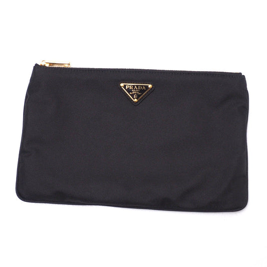 PRADA Travel case Satin black Eye Mask Case mens(Unisex)