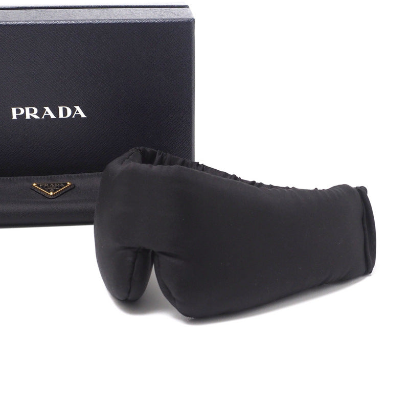PRADA Travel case Satin black Eye Mask Case mens(Unisex)