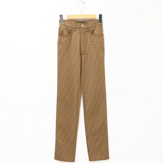 FENDI Pants 01.540060 Nylon Brown Women I41/D35/INCH27
