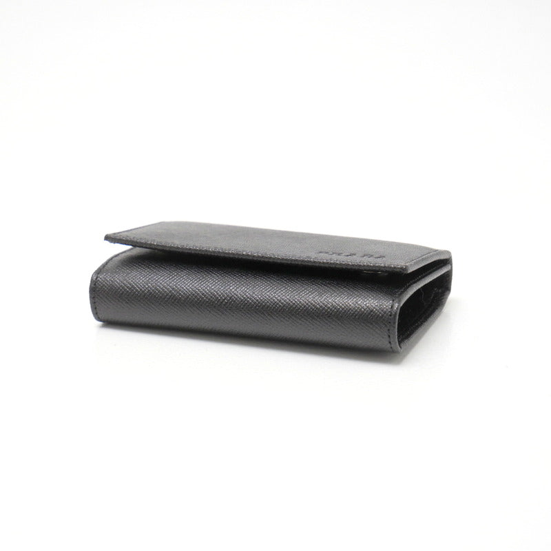 PRADA Key case Key holder M25U leather black DEPOS unisex(Unisex)