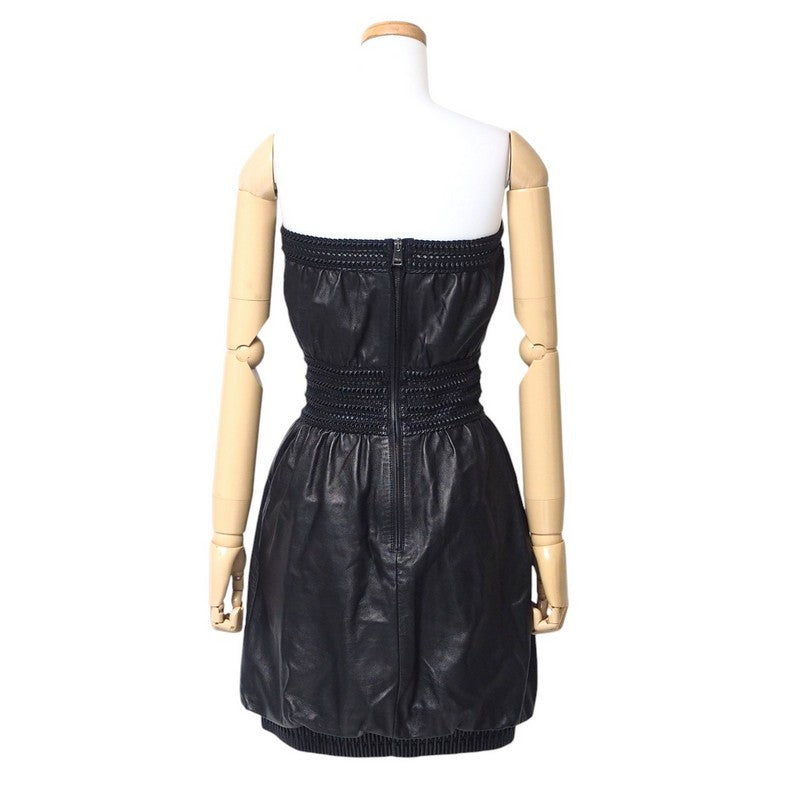 FENDI one piece FPB619 6BN Sheep leather black Women 38