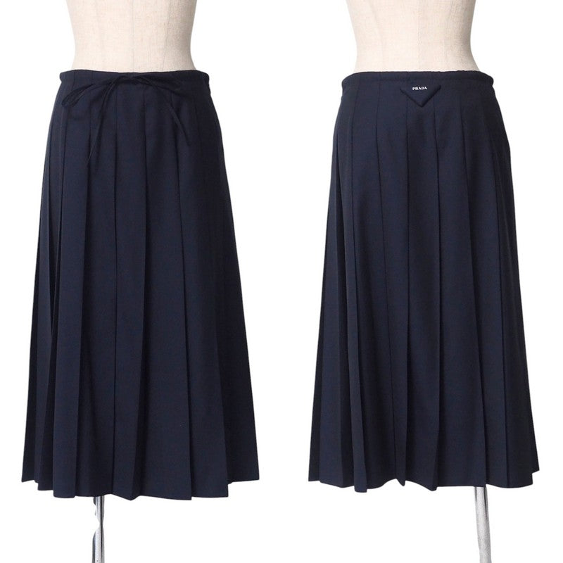 PRADA setup P522N/P145V wool Navy Women Jacket: 38, Skirt: 36S