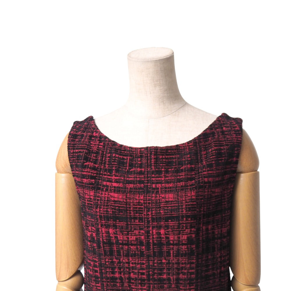 PRADA one piece cotton Red black 123198 S142 1HVG 40S