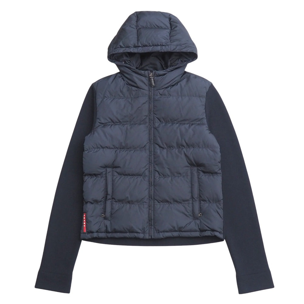 PRADA Jacket Front and hood: 100% nylon. Front: 100% nylon. Navy SMC443 50