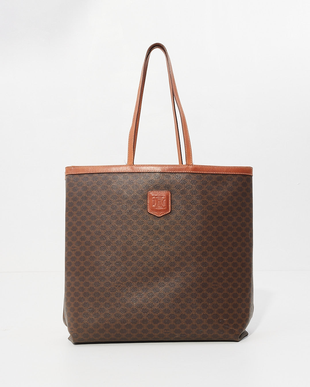 Celine Brown Monogram Print Tote Bag