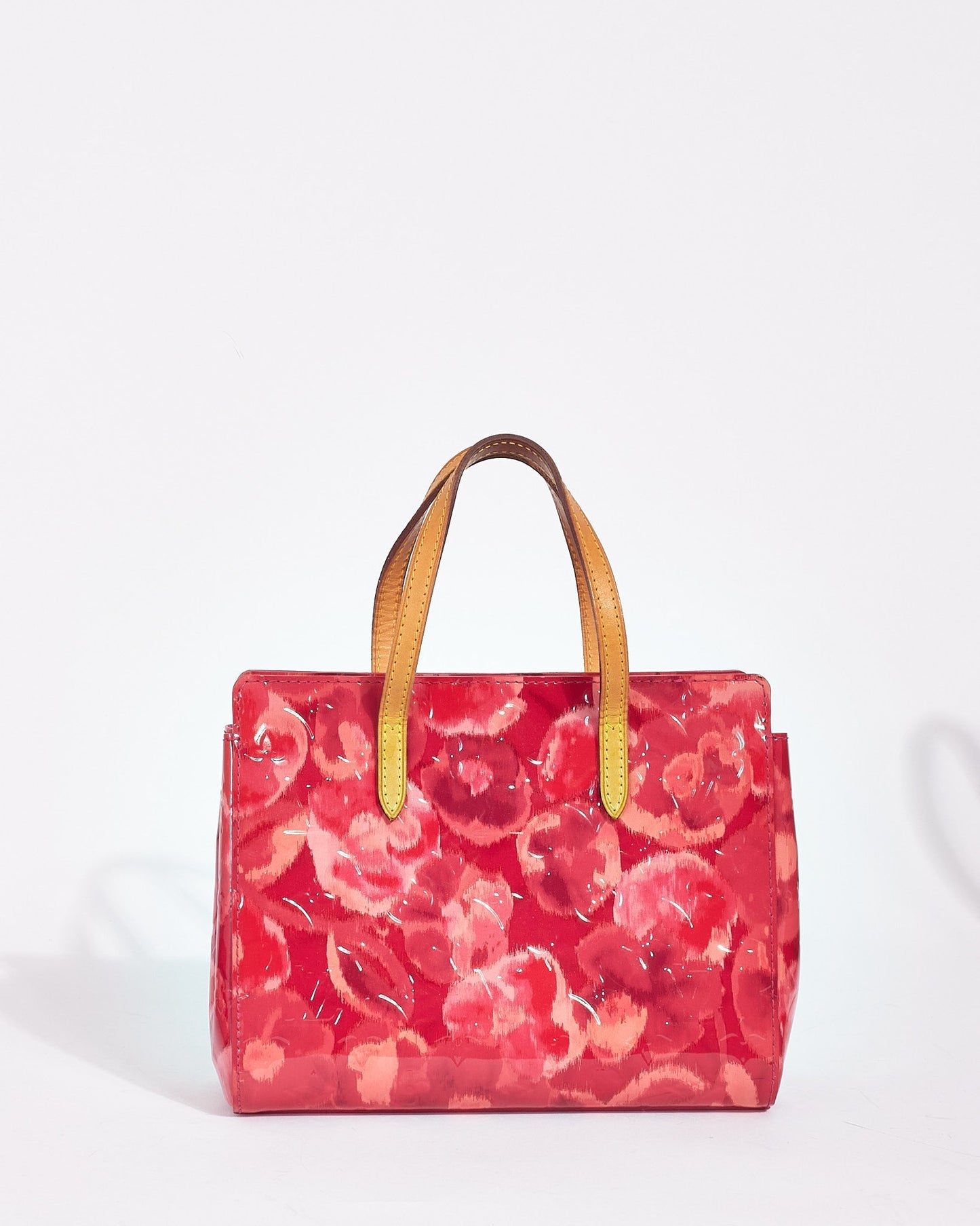 Louis Vuitton Pink Monogram Vernis Ikat Roses Catalina BB
