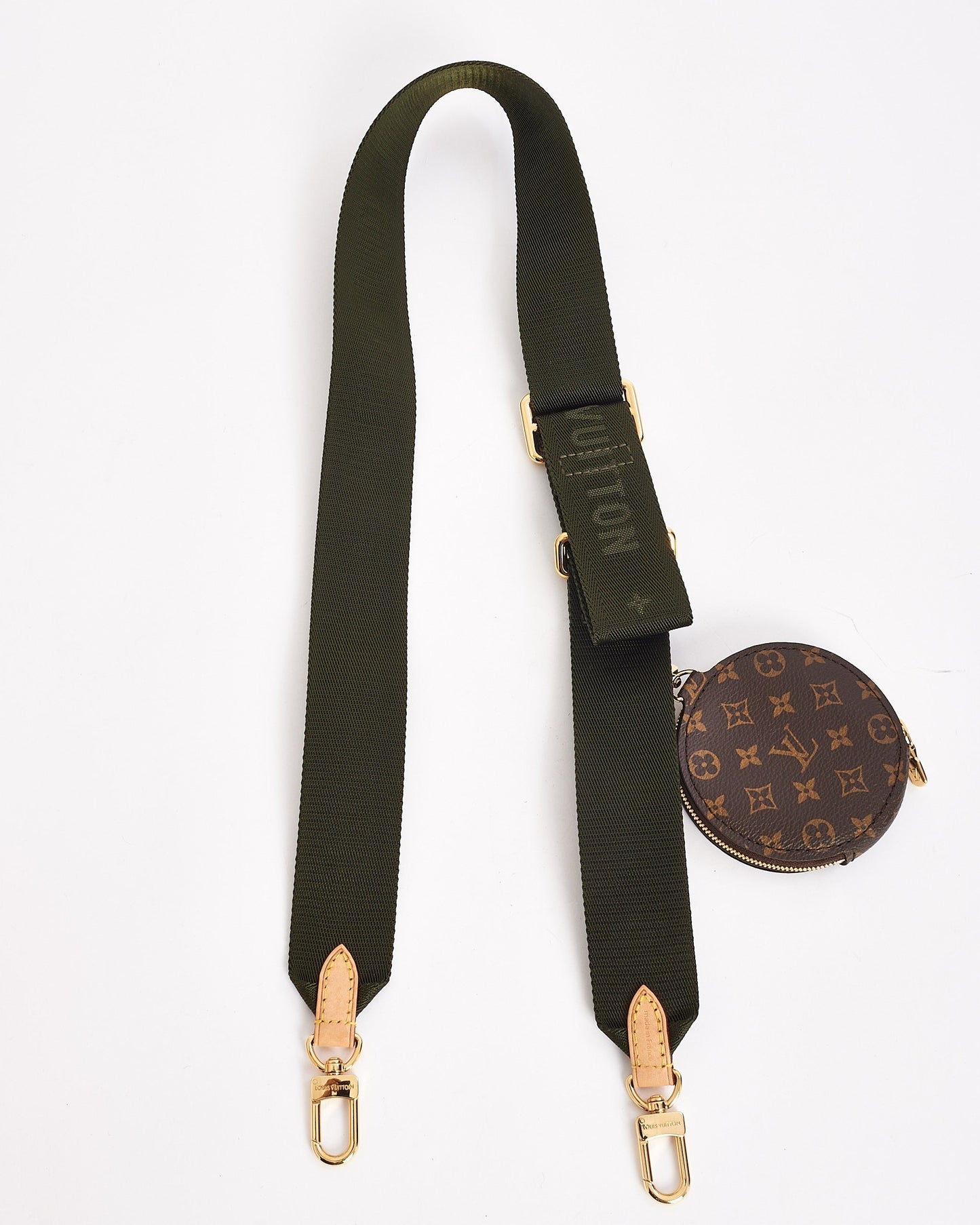 Louis Vuitton Green Canvas and Monogram Bandoulière Strap