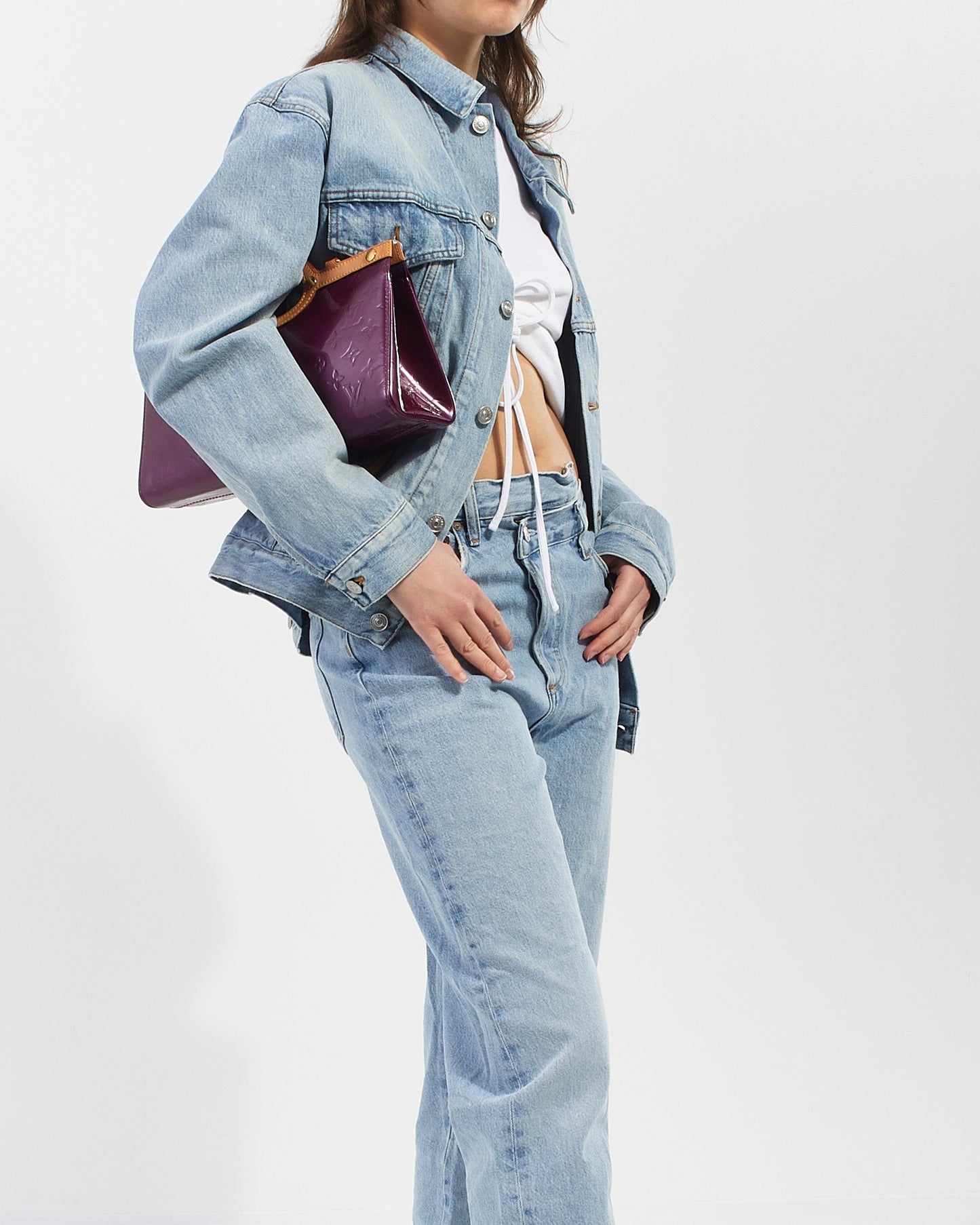 Louis Vuitton Purple Vernis Roxbury Drive Two-Way Bag