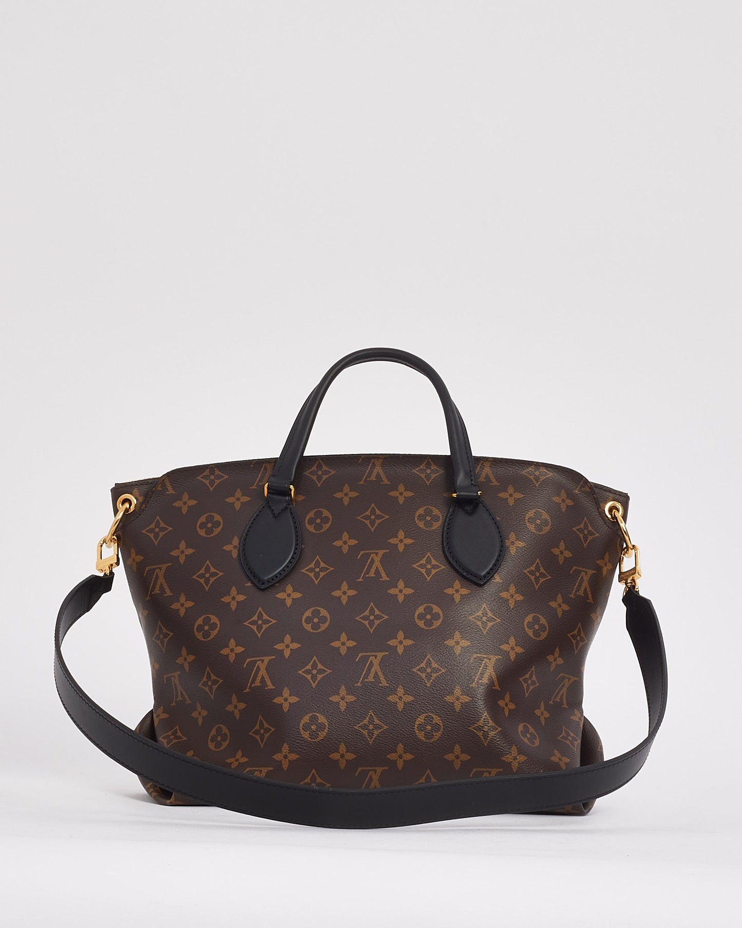 Louis Vuitton Black Monogram Canvas Flower Zip Tote MM