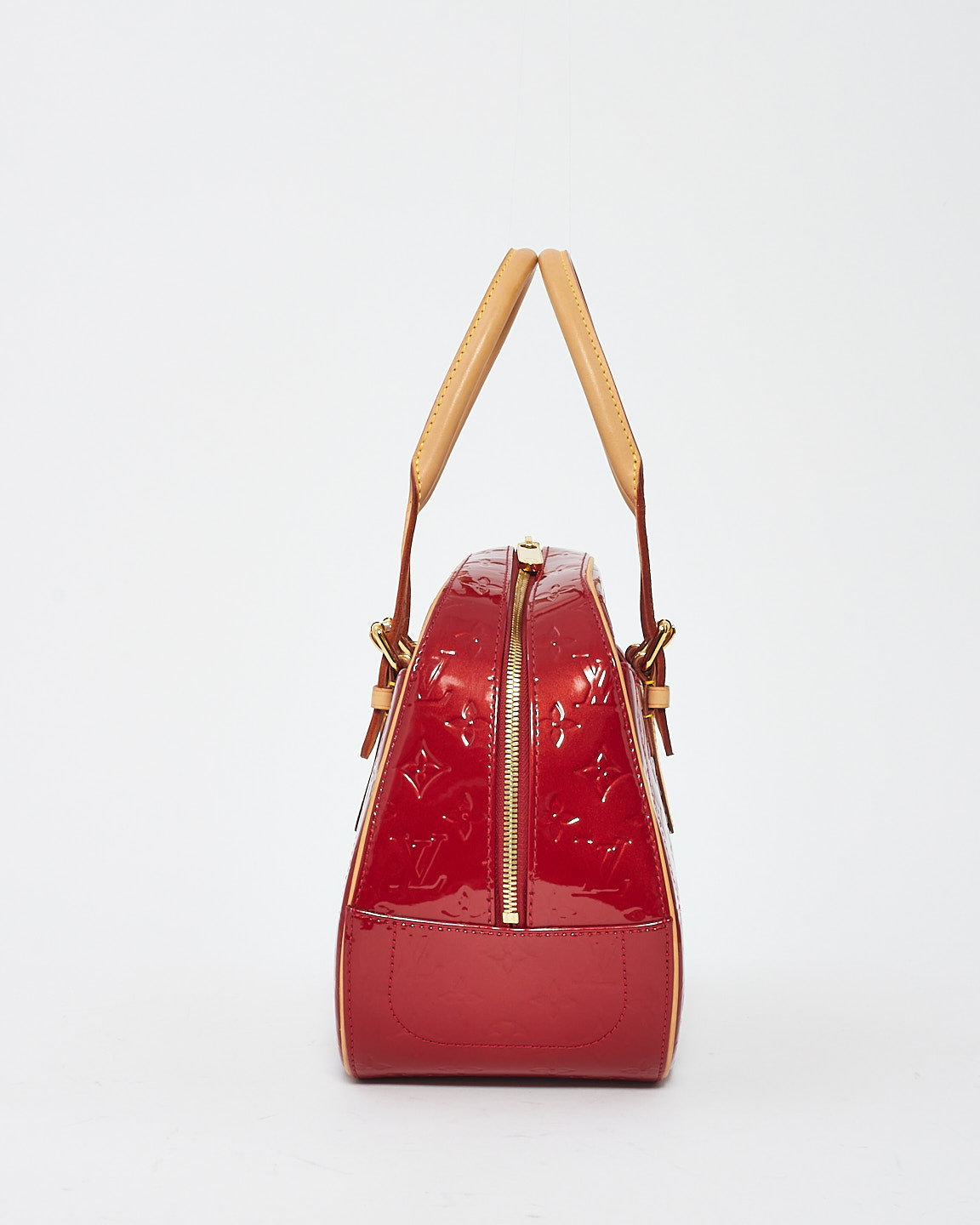 Louis Vuitton Red Pomme D'Amour Vernis Summit Drive Top Handle Bag