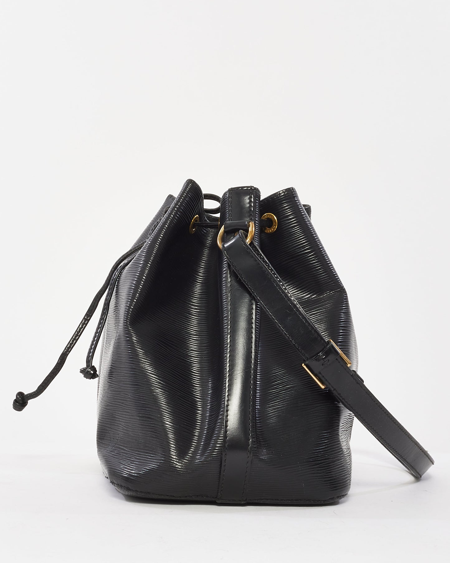 Louis Vuitton Black Epi Leather Noe Bucket Bag W Pochette